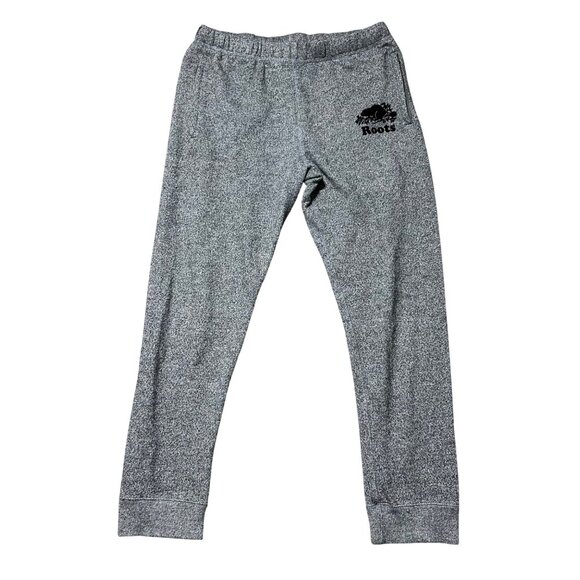 Roots Mens Sz M Heather Grey Jogger Pants With Zipper Pockets - Picture 1 of 9